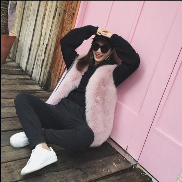 vetement 2019 winter women's faux fur coat artificial fur vest furry vests femme jackets plus size furry fake gilet q926, Black
vetement 2019 winter women's faux fur coat artificial fur vest furry vests femme jackets plus size furry fake gilet q926, Black