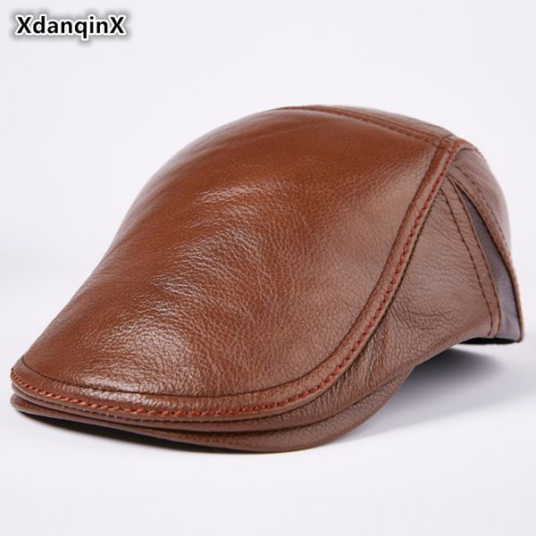 xdanqinx middle-aged men cowhide leather beret genuine leather hat 2019 new autumn men's flat cap dad's tongue caps snapback cap, Blue;gray
xdanqinx middle-aged men cowhide leather beret genuine leather hat 2019 new autumn men's flat cap dad's tongue caps snapback cap, Blue;gray