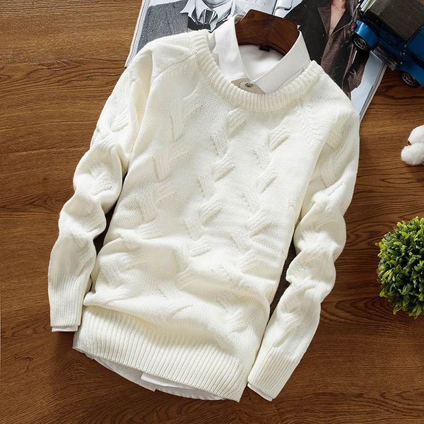 in the fall and winter of 2020 the new pure color with thick round collar of recreational men's clothing sweaters in winter, White;black
in the fall and winter of 2020 the new pure color with thick round collar of recreational men's clothing sweaters in winter, White;black