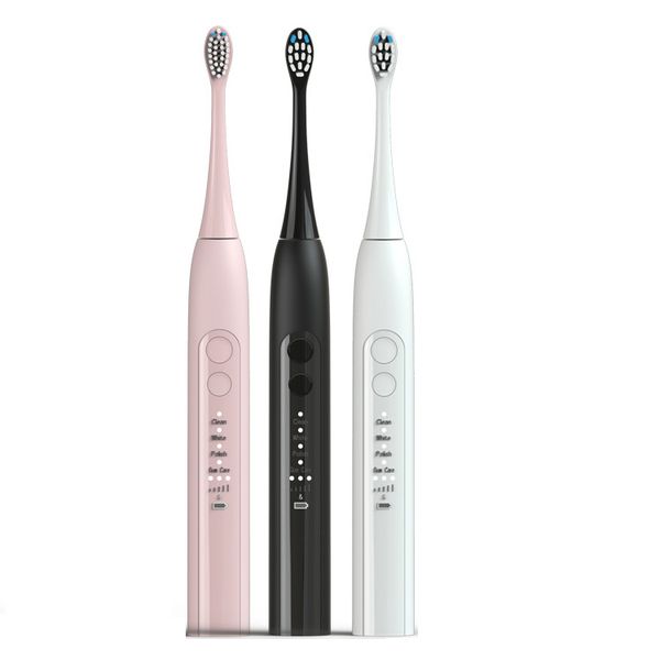 

multicolor ultra sonic electric toothbrush rechargeable toothbrushes with 3 pieces replacement heads 2 minutes timer brush