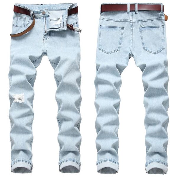 джинсы для мужчин новая мода личность ripped slim fit zipper stretch джинсовые брюки мужская одежда pantalon, Blue
джинсы для мужчин новая мода личность ripped slim fit zipper stretch джинсовые брюки мужская одежда pantalon, Blue