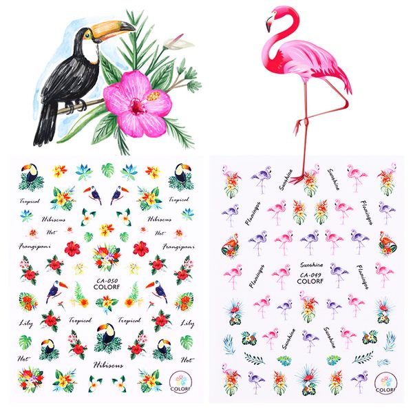 1 sheet flamingo 3d nail stickers toucan tropical flower bird diy nail art adhesive transfer stickerdecoration accessories, Black
1 sheet flamingo 3d nail stickers toucan tropical flower bird diy nail art adhesive transfer stickerdecoration accessories, Black