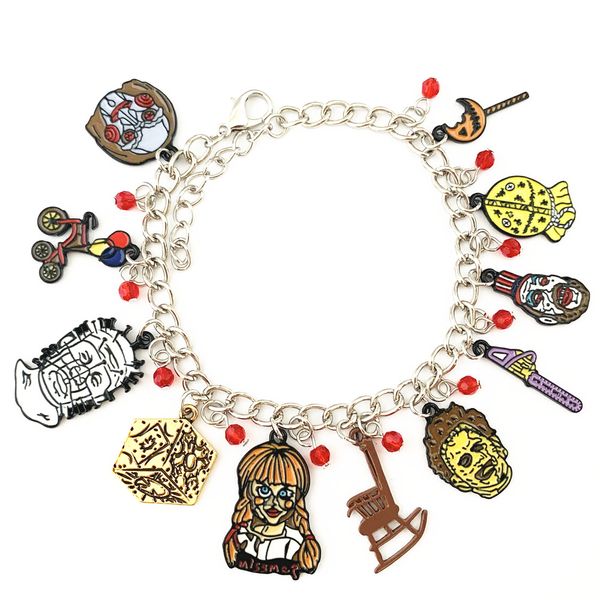 20pcs lot annabelle conjuring captain spaulding hellraiser leatherface sam doll trick or treat saw horror charm bracelet hrbcc01, Golden;silver
20pcs lot annabelle conjuring captain spaulding hellraiser leatherface sam doll trick or treat saw horror charm bracelet hrbcc01, Golden;silver