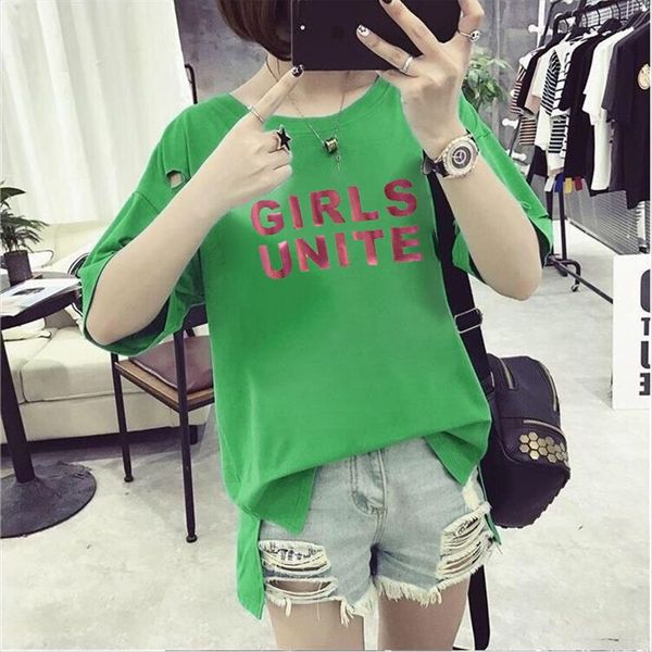 large size women's students' short sleeve t-shirt women 2020 loose irregular hole half sleeve t-shirt top, White
large size women's students' short sleeve t-shirt women 2020 loose irregular hole half sleeve t-shirt top, White