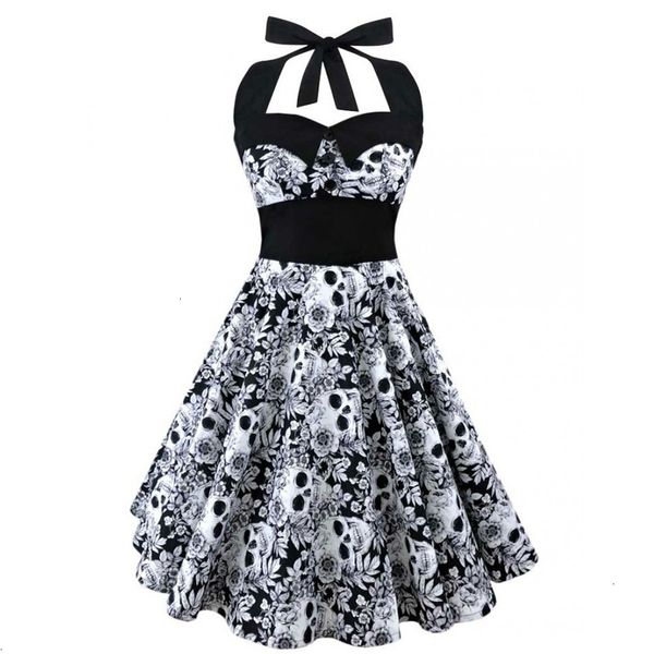 women clothes plus size dresses vintage style sleeveless 3d skull floral spandex printed summer halter plus size party casual dress, Black;gray
women clothes plus size dresses vintage style sleeveless 3d skull floral spandex printed summer halter plus size party casual dress, Black;gray