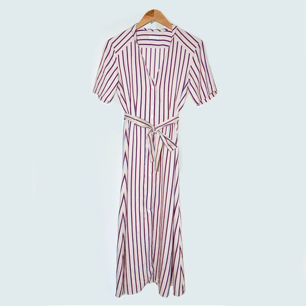 2019 spring summer striped print short sleeves v neck belted mid-calf dresses women fashion dress may515, Black;gray
2019 spring summer striped print short sleeves v neck belted mid-calf dresses women fashion dress may515, Black;gray