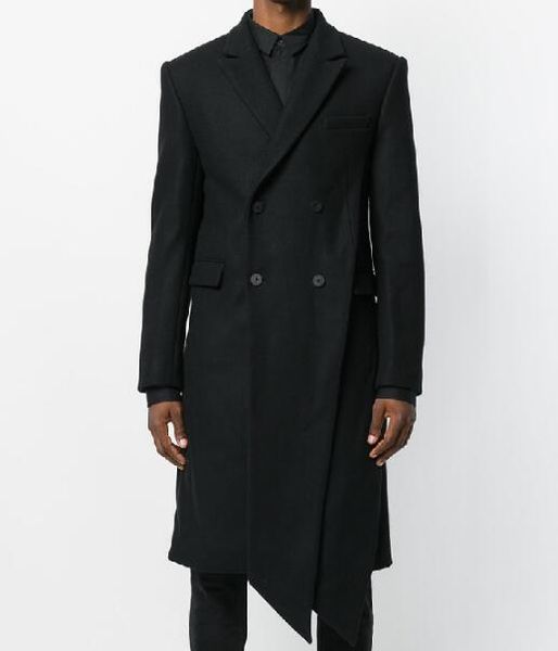 s-6xl 2019 spring men's new fashion personalized customization medium and long irregular double-breasted lapel wool coat, Black
s-6xl 2019 spring men's new fashion personalized customization medium and long irregular double-breasted lapel wool coat, Black