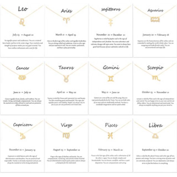 12 constellation necklace white card amazon aries/leo/libra no fade, high quality, Silver
12 constellation necklace white card amazon aries/leo/libra no fade, high quality, Silver
