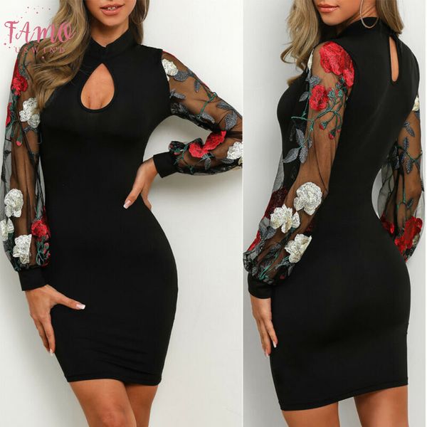 women casual dress mesh fishnet ladies bodycon patchwork floral lantern sleeve long sleeve clubwear party mini dress hot, Black;gray
women casual dress mesh fishnet ladies bodycon patchwork floral lantern sleeve long sleeve clubwear party mini dress hot, Black;gray