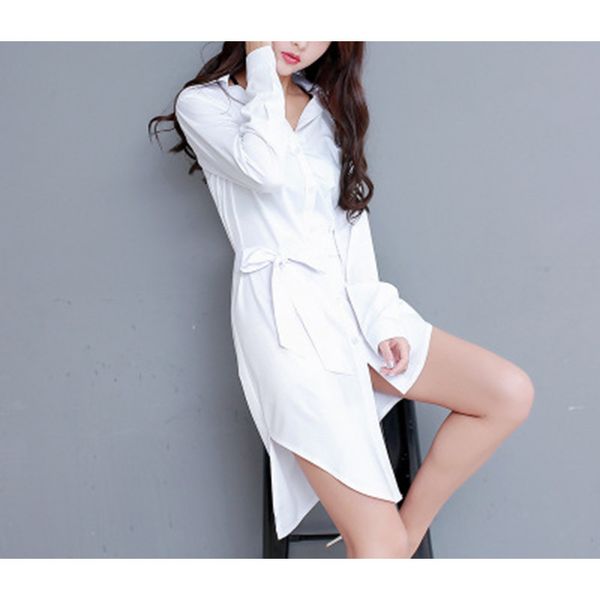 turn-down irregular bandage office wear white shirt female long sleeve waistband loose long blouse women shirt
turn-down irregular bandage office wear white shirt female long sleeve waistband loose long blouse women shirt
