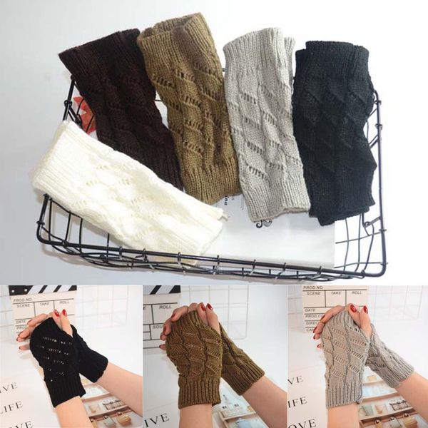1 pair women knitted crochet fingerless faux wool solid mittens girls wrist hand winter warmer gloves
1 pair women knitted crochet fingerless faux wool solid mittens girls wrist hand winter warmer gloves