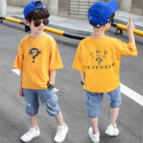 boy's summer suit korean version handsome casual short sleeve boy's summer outfit children's outfit two sets, White
boy's summer suit korean version handsome casual short sleeve boy's summer outfit children's outfit two sets, White