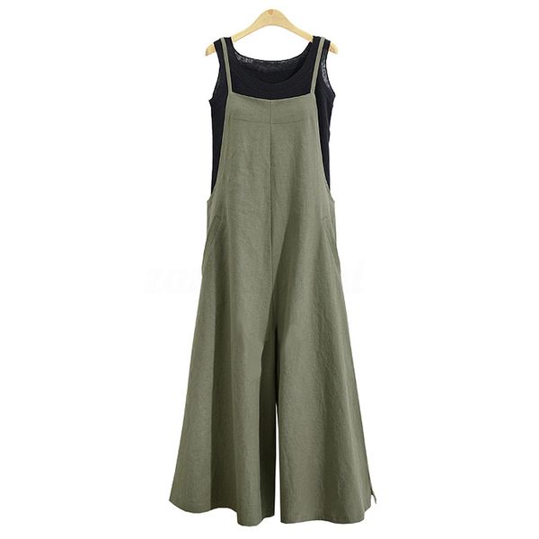 women casual solid spaghetti straps wide leg pants pockets loose bib cotton linen jumpsuits, Black;white
women casual solid spaghetti straps wide leg pants pockets loose bib cotton linen jumpsuits, Black;white