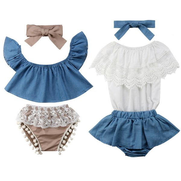 newborn infant baby clothing girl sleeve denim lace shorts 3pcs clothes blue white shorts outfits
newborn infant baby clothing girl sleeve denim lace shorts 3pcs clothes blue white shorts outfits