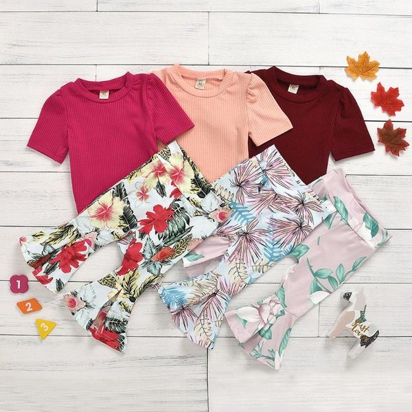 summer girls' knitting strip short sleeve flower printing pleated bell bottoms outfits set girls clothes kids clothes w10, White
summer girls' knitting strip short sleeve flower printing pleated bell bottoms outfits set girls clothes kids clothes w10, White