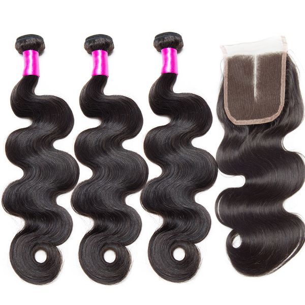body wave 3 4 bundles with closure natural hair weave extensions remy human hair bundles with closure, Black
body wave 3 4 bundles with closure natural hair weave extensions remy human hair bundles with closure, Black
