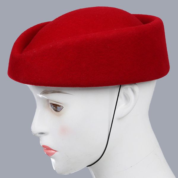 new elegant wool felt pillbox stewardess air hostesses beret hat party base cap, Blue;gray
new elegant wool felt pillbox stewardess air hostesses beret hat party base cap, Blue;gray