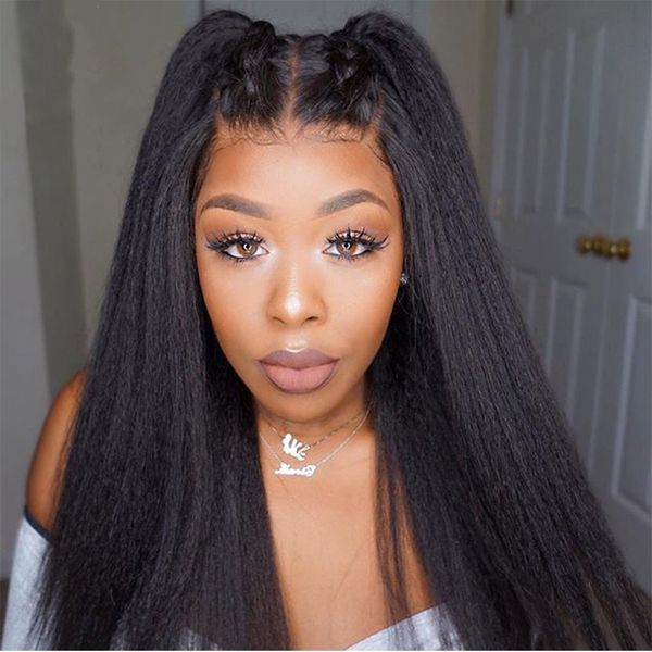 paff yaki kinky straight full lace wig pre plucked glueless brazilian remy human hair lace front wigs with baby hair natural hairline, Black;brown
paff yaki kinky straight full lace wig pre plucked glueless brazilian remy human hair lace front wigs with baby hair natural hairline, Black;brown
