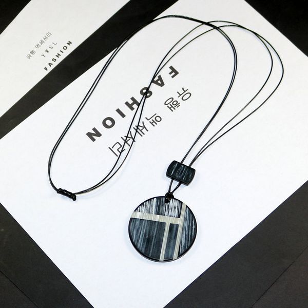 long necklace acrylic resin jewelry round pendant necklaces for women 2019 statement handmade vintage geometric fashion grey new, Silver
long necklace acrylic resin jewelry round pendant necklaces for women 2019 statement handmade vintage geometric fashion grey new, Silver
