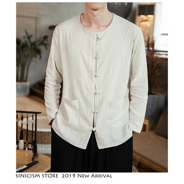 sinicism store men harajuku button shirts long sleeve 2019 summer mens korean fashions linen shirt male summer vintage shirt, White;black
sinicism store men harajuku button shirts long sleeve 2019 summer mens korean fashions linen shirt male summer vintage shirt, White;black