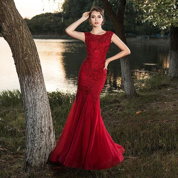 2020 long luxury mermaid tulle zipper prom dresses floor length beaded evening party gowns robe de soiree, Black
2020 long luxury mermaid tulle zipper prom dresses floor length beaded evening party gowns robe de soiree, Black
