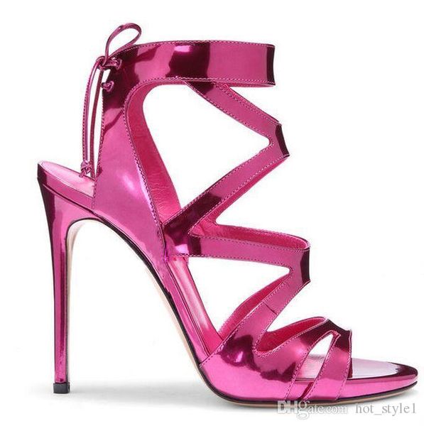 summer new style woman peep toe stiletto heel sandals femal patent leather ankle strap lace up sandals woman hollow out sandals, Black
summer new style woman peep toe stiletto heel sandals femal patent leather ankle strap lace up sandals woman hollow out sandals, Black
