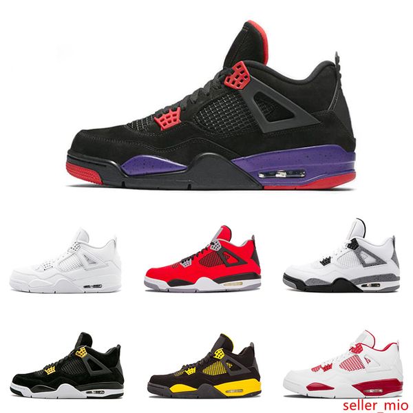 new designer popular 4 4s mens basketball shoes nrg oreo raptors pure money fire red bred men trainers sneakers sport shoes size 8-13