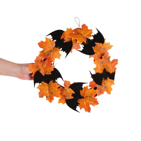 halloween wreath door hanging thanksgiving decoration bat wreath pendant bar decoration window hanging halloween maple leaf wreath jj19945, Silver
halloween wreath door hanging thanksgiving decoration bat wreath pendant bar decoration window hanging halloween maple leaf wreath jj19945, Silver