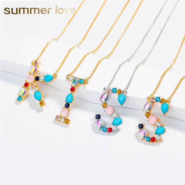 fashion 26 intial letter pendant necklace colorful diamond necklace party jewelry gifts for mothers day valuntines day, Silver
fashion 26 intial letter pendant necklace colorful diamond necklace party jewelry gifts for mothers day valuntines day, Silver