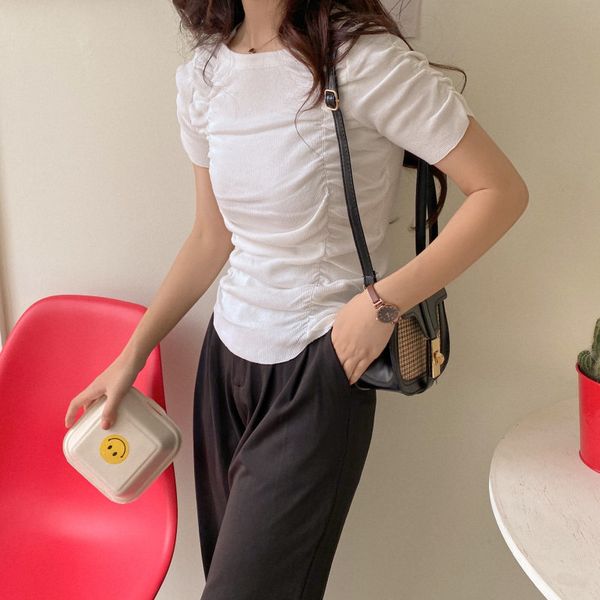 hzirip chic vintage summer плиссированные женщины пуловеры 2020 минималистский повседневная мода tee solid сыпучие all-match трикотажные фут, White
hzirip chic vintage summer плиссированные женщины пуловеры 2020 минималистский повседневная мода tee solid сыпучие all-match трикотажные фут, White