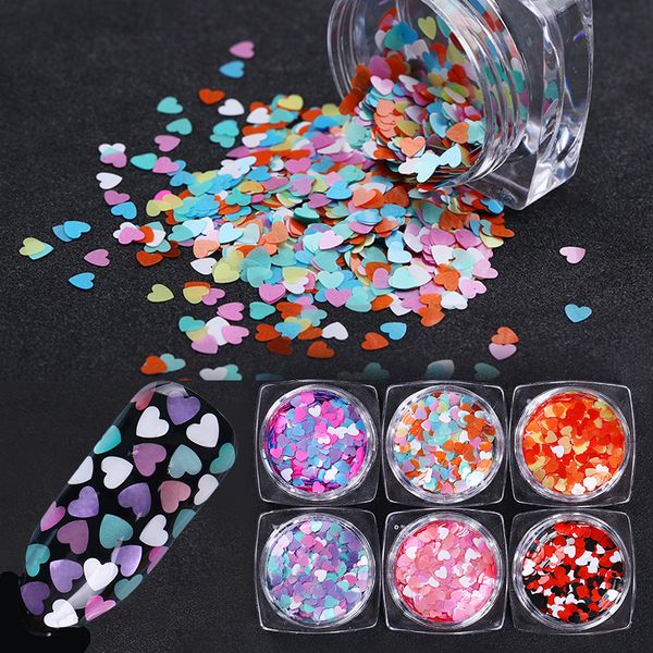 1 box nail glitter sequins mixed color heart shape flakies nail sequins dust tips manicure diy 3d art decoration, Silver;gold
1 box nail glitter sequins mixed color heart shape flakies nail sequins dust tips manicure diy 3d art decoration, Silver;gold