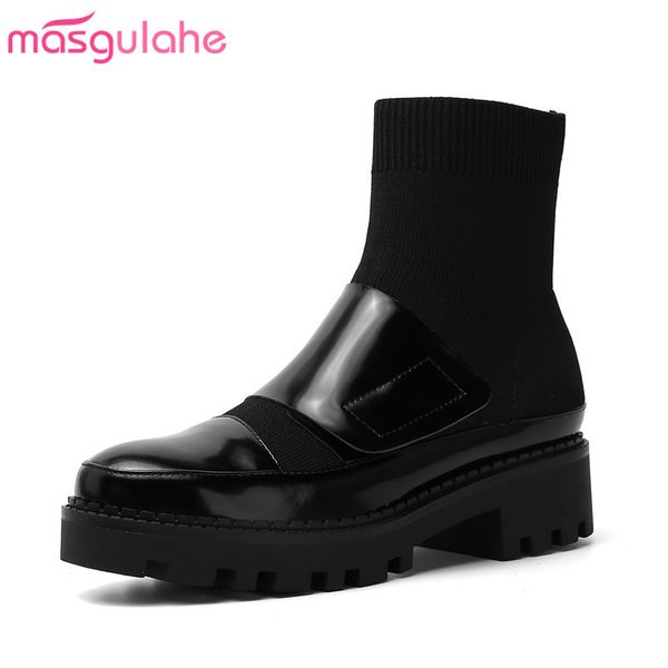 masgulahe new arrive 2020 winter autumn boots for women slip on shoes round toe ankle boots black genuine leather
masgulahe new arrive 2020 winter autumn boots for women slip on shoes round toe ankle boots black genuine leather