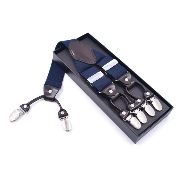 men fashion suspenders brown genuine leather 6 clips braces vintage casual western-style trousers adjustable suspender strap, Black;white
men fashion suspenders brown genuine leather 6 clips braces vintage casual western-style trousers adjustable suspender strap, Black;white