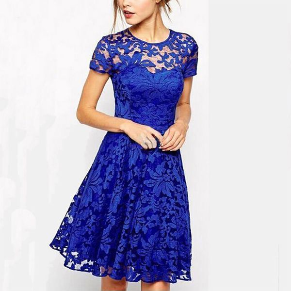 lace patchwork hollow dresses women elegant printed o neck female dress solid short sleeve breathable party dress fashion a line, Black;gray
lace patchwork hollow dresses women elegant printed o neck female dress solid short sleeve breathable party dress fashion a line, Black;gray