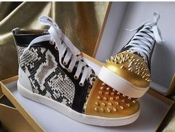 designer sneakers high spikes flats shoes red bottom for men and women casual designer party wedding flat size 35-46, Black
designer sneakers high spikes flats shoes red bottom for men and women casual designer party wedding flat size 35-46, Black