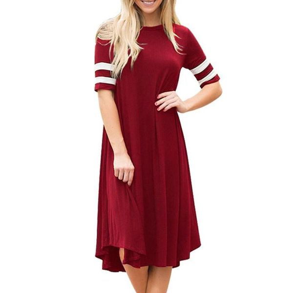 womens summer casual dress short sleeve lacing dresses women dress simple summer ladies fashion breathable vestidos, Black;gray
womens summer casual dress short sleeve lacing dresses women dress simple summer ladies fashion breathable vestidos, Black;gray