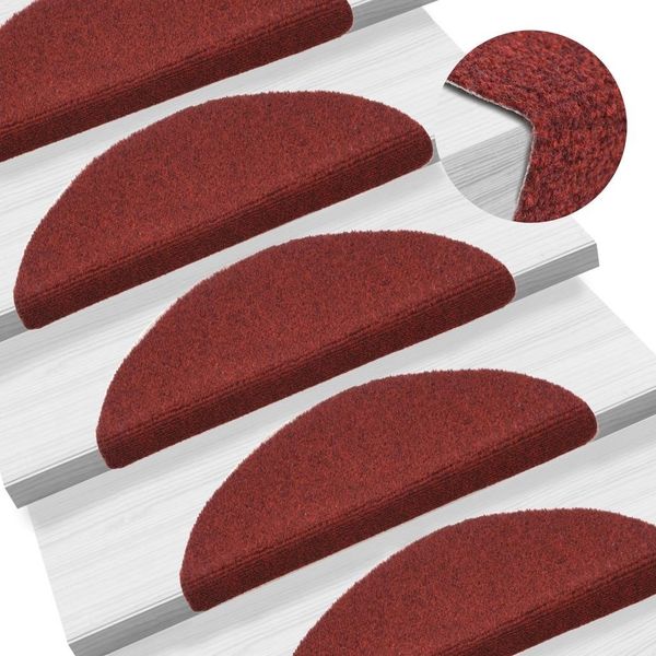 stair carpet self adhesive needle punch 15 pcs red other home textile