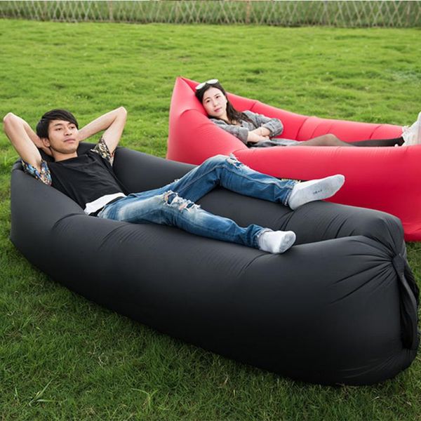 Camping Inflatable Sofa Lazy Bag 3 Season Ultralight Down Sleeping Bag Air Bed Inflatable Sofa Lounger Trending Beach Xa2wg