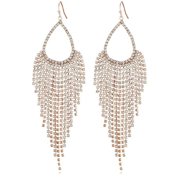 european and american jewelry fashion trendy girl water drop earrings fringed water drill claw chain full of drill earrings, Golden
european and american jewelry fashion trendy girl water drop earrings fringed water drill claw chain full of drill earrings, Golden