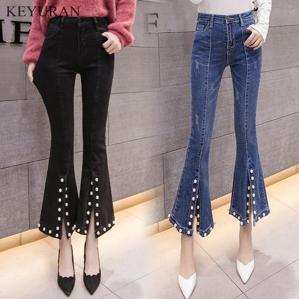 denim pants women 2018 spring autumn new fashion trumpet trousers female korean style slim stretch split bead pearl jeans l2368, Blue
denim pants women 2018 spring autumn new fashion trumpet trousers female korean style slim stretch split bead pearl jeans l2368, Blue