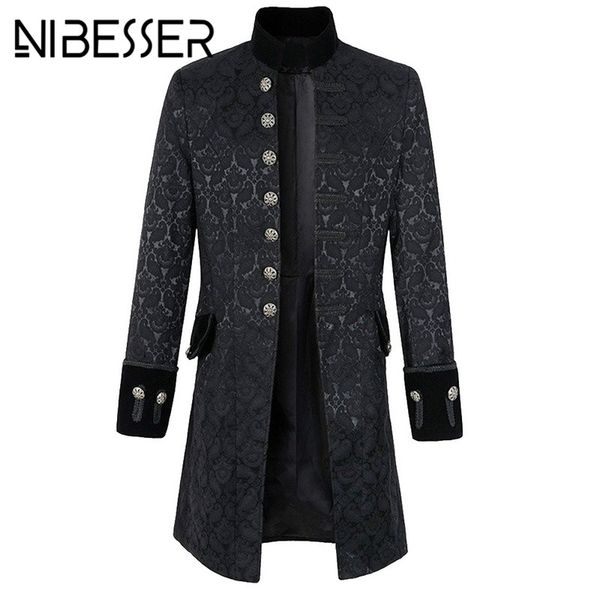nibesser vintage long sleeve men coat fashion plus size gothic brocade jacket frock coat velvet trim steampunk jacket men cloth, Black;brown
nibesser vintage long sleeve men coat fashion plus size gothic brocade jacket frock coat velvet trim steampunk jacket men cloth, Black;brown