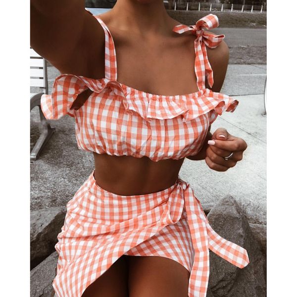 boho summer two piece set женщины розовый плед рябить ремни растениеводство топы + короткая мини-юбка повседневные костюмы наряды 2 шт набор, Black;white
boho summer two piece set женщины розовый плед рябить ремни растениеводство топы + короткая мини-юбка повседневные костюмы наряды 2 шт набор, Black;white