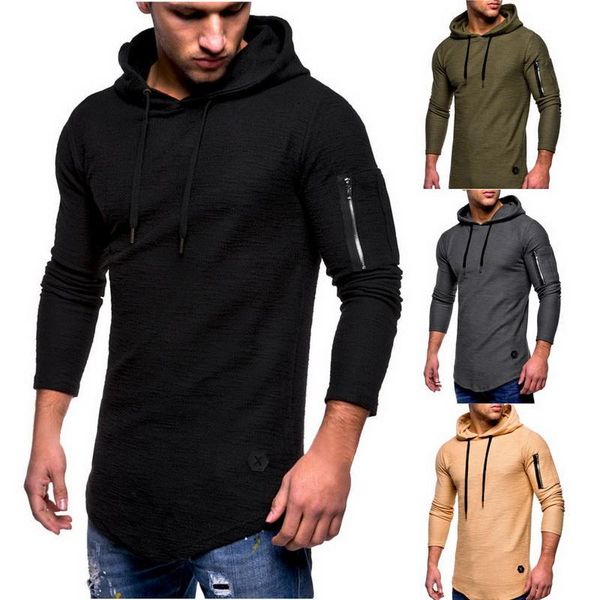 men solid zipper long hooded sweatshirt male long sleeve hoodie slim fit pocket sweatshirt sportswear plus size, Black
men solid zipper long hooded sweatshirt male long sleeve hoodie slim fit pocket sweatshirt sportswear plus size, Black