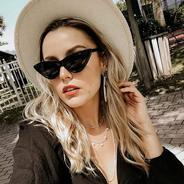 new fashion cute ladies cat eye sunglasses women vintage brand small sun glasses female uv400 z047, White;black
new fashion cute ladies cat eye sunglasses women vintage brand small sun glasses female uv400 z047, White;black