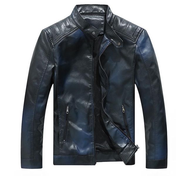 mcikkny men gradient color leather jackets coats stand collar motorcycle leather jacket outwear male clothing size m-3xl thermal, Black
mcikkny men gradient color leather jackets coats stand collar motorcycle leather jacket outwear male clothing size m-3xl thermal, Black