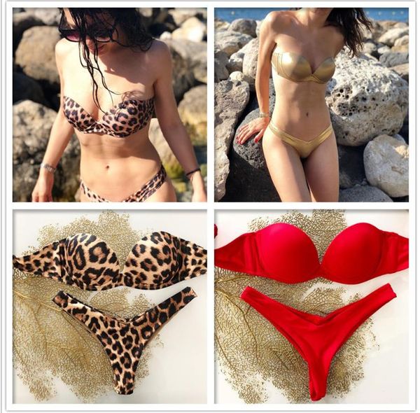 pure color bikini strap-on swimsuit leopard print of european and american women's swimsuit
pure color bikini strap-on swimsuit leopard print of european and american women's swimsuit