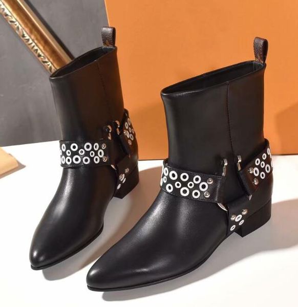 new arrival louise womens motorcycle knight army winter martin genuine leather wearproof square heel booties sz35-42, Black
new arrival louise womens motorcycle knight army winter martin genuine leather wearproof square heel booties sz35-42, Black