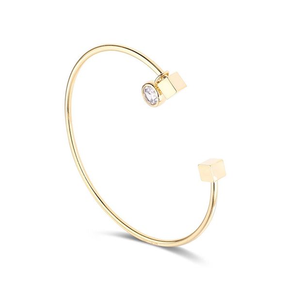 european and american popular bracelet three-dimensional square single ring open bracelet female wild zircon, Black
european and american popular bracelet three-dimensional square single ring open bracelet female wild zircon, Black