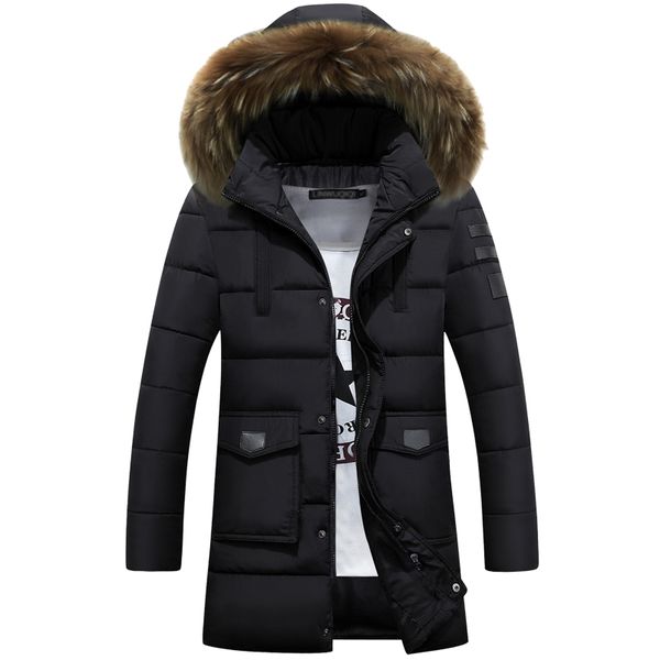 25 degree temperature winter parka men cotton padded long black thick warm with raccoon dog fur collar casual hooded clothes
25 degree temperature winter parka men cotton padded long black thick warm with raccoon dog fur collar casual hooded clothes