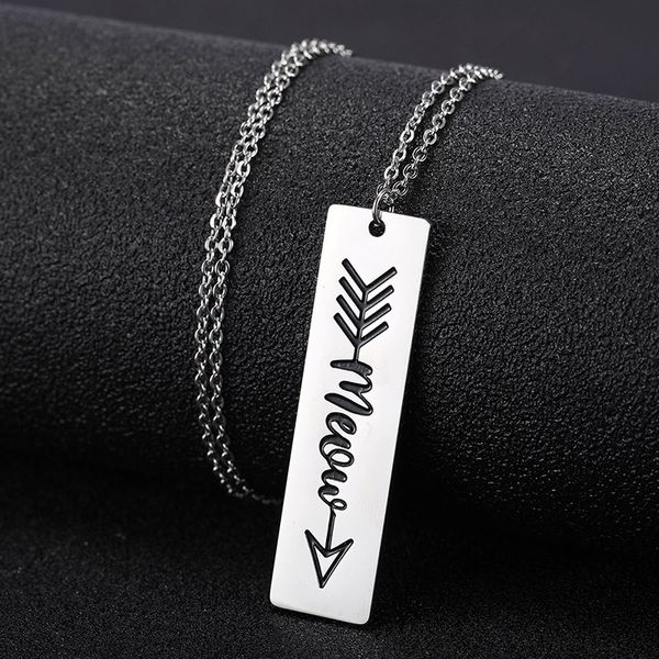 chains my shape engraved meow woof dance tag necklace stainless steel name neckace, Silver
chains my shape engraved meow woof dance tag necklace stainless steel name neckace, Silver